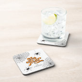 Trick oder Treat Typografie mit Spinnen ID680 Getränkeuntersetzer (Rechte Seite)