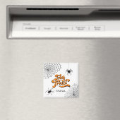 Trick oder Treat Typografie mit Spinnen ID680 Magnet (In Situ (Geschirrspüler))