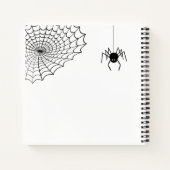 Trick oder Treat Typografie mit Spinnen ID680 Notizblock (Rückseite)