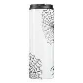 Trick oder Treat Typografie mit Spinnen ID680 Thermosbecher (Rückseite)