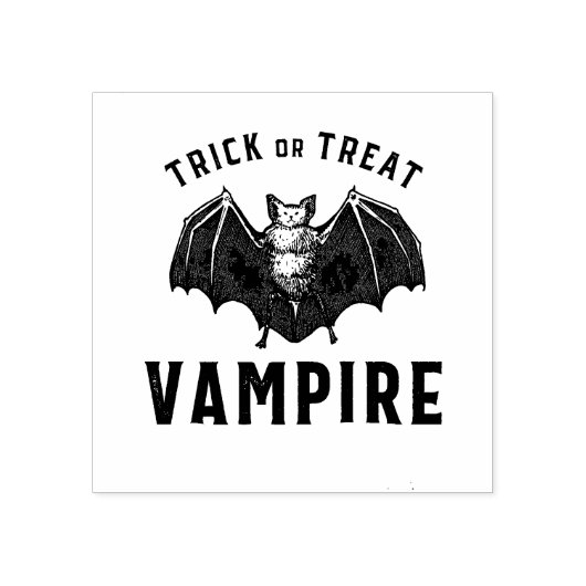 Trick oder Treat Vampire Gummistempel (Prägung)