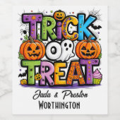 Trick oder Treat Weinetikett (Einzelnes Label)
