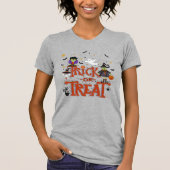 Trick oder Treat Witch Ghost Cat Spaß Halloween T-Shirt (Vorderseite)