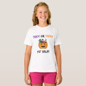 Trick oder Treat Yo’ Self Funny Candy Halloween T-Shirt (Vorne ganz)