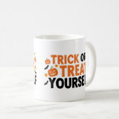 Trick oder Treat you self - Funny Halloween Tasse (VorderseiteRechts)