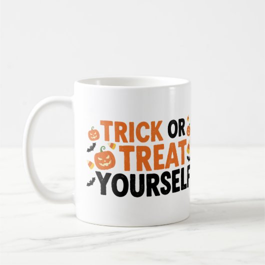 Trick oder Treat you self - Funny Halloween Tasse (Links)