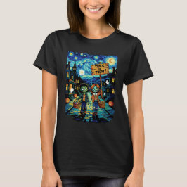Trick oder Treat Zombies - Van Gogh Starry Hallowe T-Shirt