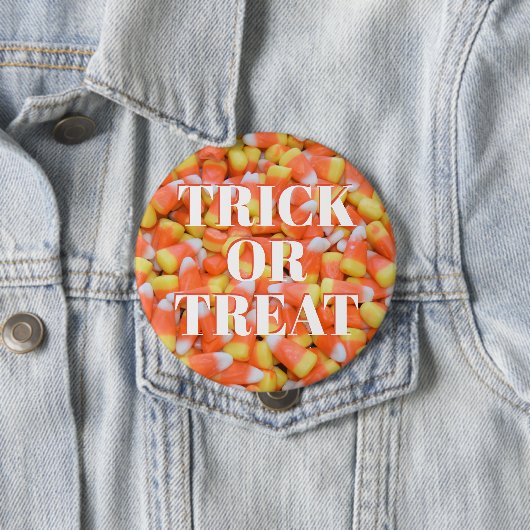 Trick oder Treat - Zuckermais - Halloween Button (Beispiel)