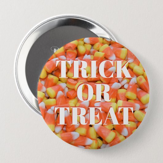 Trick oder Treat - Zuckermais - Halloween Button (Vorne & Hinten)