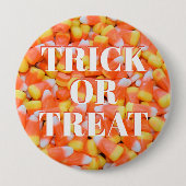 Trick oder Treat - Zuckermais - Halloween Button (Vorderseite)