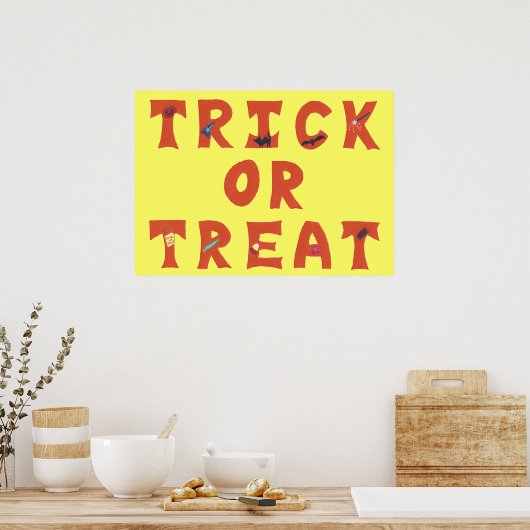 Trick- oder Treatdekor Halloween-Poster Poster (Küche)