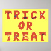 Trick- oder Treatdekor Halloween-Poster Poster (Vorne)
