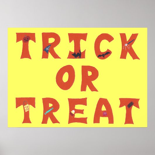 Trick- oder Treatdekor Halloween-Poster Poster (Vorne)
