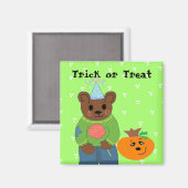Trick oder Treater Bear Magnet (Vorderseite/Rückseite)
