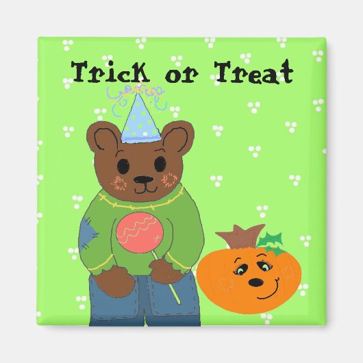 Trick oder Treater Bear Magnet (Vorne)