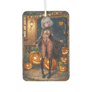 Trick oder Treater, mutiges Halloween-Kostümmädche Autolufterfrischer
