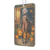 Trick oder Treater, mutiges Halloween-Kostümmädche Autolufterfrischer (Links)