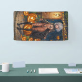Trick oder Treater, mutiges Halloween-Kostümmädche Banner (Messe)