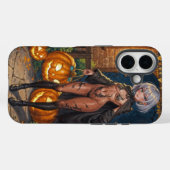 Trick oder Treater, mutiges Halloween-Kostümmädche Case-Mate iPhone Hülle (Rückseite (Horizontal))