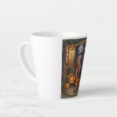 Trick oder Treater, mutiges Halloween-Kostümmädche Milchtasse (Linke Ecke)