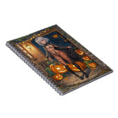 Trick oder Treater, mutiges Halloween-Kostümmädche Notizblock (Rechte Seite)