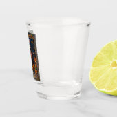 Trick oder Treater, mutiges Halloween-Kostümmädche Schnapsglas (Rechts)