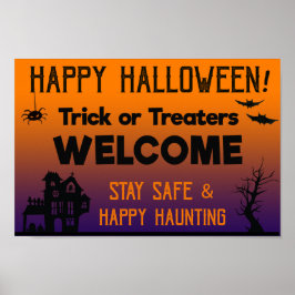 Trick oder Treaters Begrüßungspalette Poster