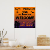 Trick oder Treaters Begrüßungspalette Poster (Küche)