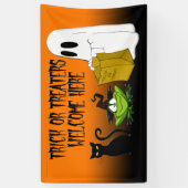 Trick oder Treaters willkommene Halloween Banner (Vertikal)