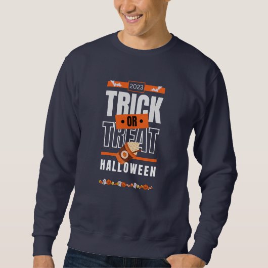 Trick- oder TreatHalloween-Design 2023 Sweatshirt (Vorderseite)