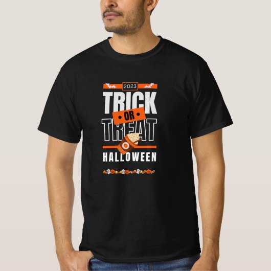 Trick- oder TreatHalloween-Design 2023 T-Shirt (Vorderseite)