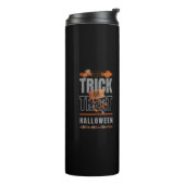 Trick- oder TreatHalloween-Design 2023 Thermosbecher (Nach links gedreht)