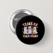 Trick oder Treatment Ghost Nurse Halloween Kostüm Button (Vorne & Hinten)
