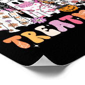 Trick oder Treatment Ghost Nurse Halloween Kostüm  Poster (Ecke)