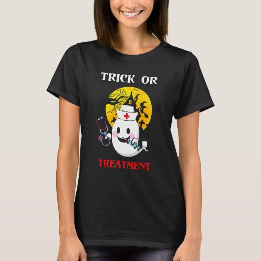 Trick oder Treatment Halloween T-Shirt (Vorderseite)