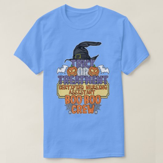 Trick oder Treatment Pflege Assistant Boo Boo Crew T-Shirt (Design vorne)