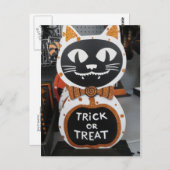 Trick oder Treatment Postkarte (Vorne/Hinten)