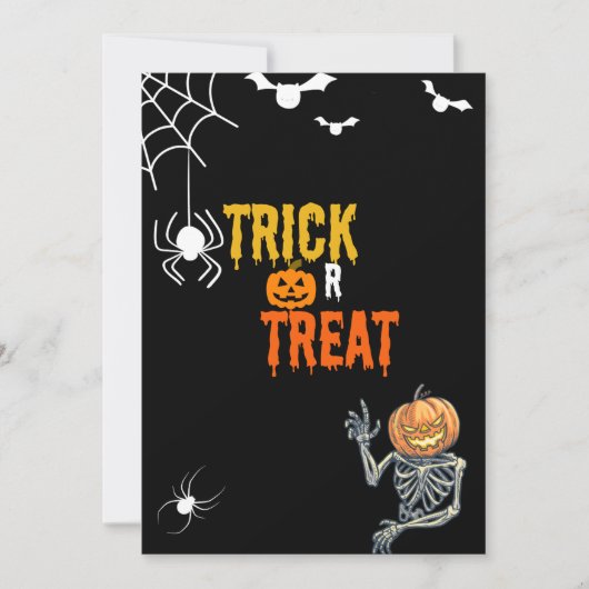 Trick oder Treatzeit halloween Einladung (Vorderseite)