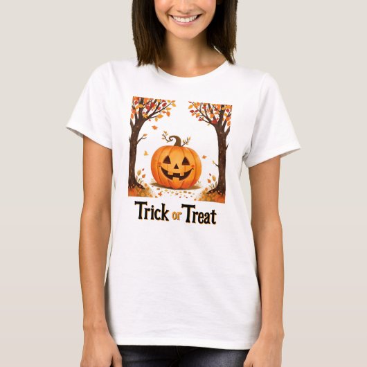 Trick oder Treff Halloween Jack o'lantern T-Shirt (Vorderseite)