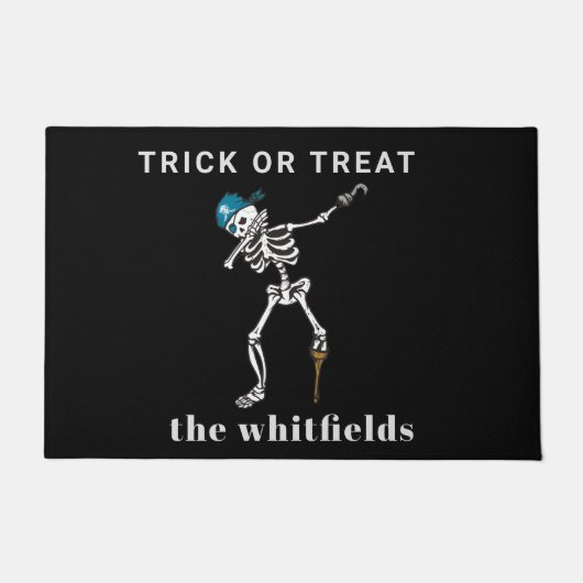 Trick oder Treppen Halloween Dabbing Pirate Custom Fußmatte (Vorderseite)