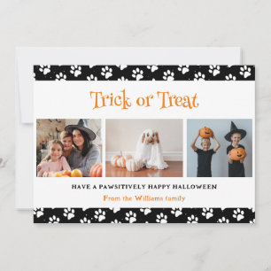 Trick oder Treppen Pads Foto Halloween Feiertagskarte