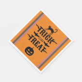 Trick- oder TreppenHalloween-Typografie-Party Serviette (Ecke)
