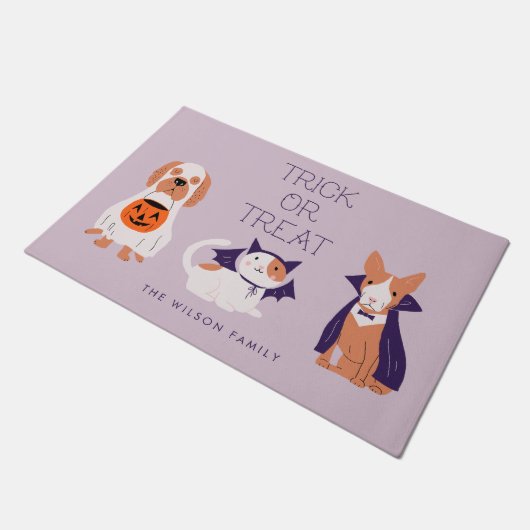 Trick- oder Treppenhaustiere Fußmatte (Schrägansicht)