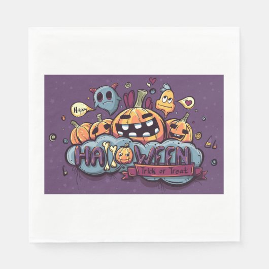 Trick oder Treppepapier Napkins Serviette (Vorderseite)