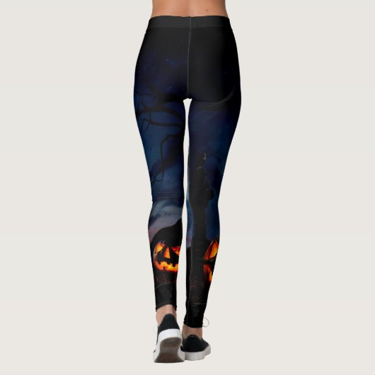 Trick oder Trete, Halloween-Party, Boo-Leggings Leggings (Rückseite)