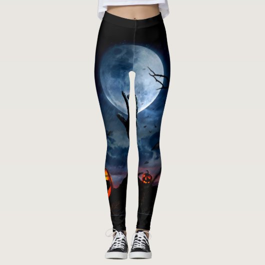 Trick oder Trete, Halloween-Party, Boo-Leggings Leggings (Vorderseite)