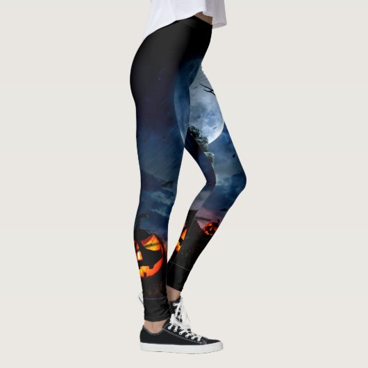 Trick oder Trete, Halloween-Party, Boo-Leggings Leggings (Rechts)