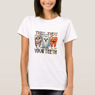 Trick oder Treten Brush Your Teeth Dentist T-Shirt