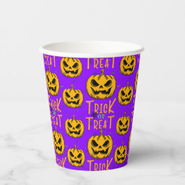 Trick oder Treten Creepy Pumpkins Halloween-Party Pappbecher
