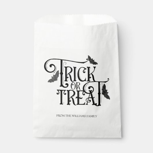 Trick oder Treten Funkelnd Halloween-Party Geschenktütchen (Vorderseite)